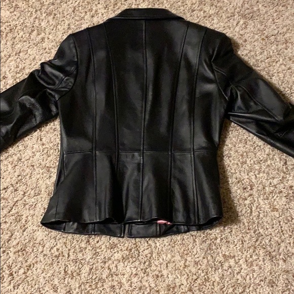 Vintage Women’s Black Leather Jacket NWT-Size XS - Picture 3 of 3